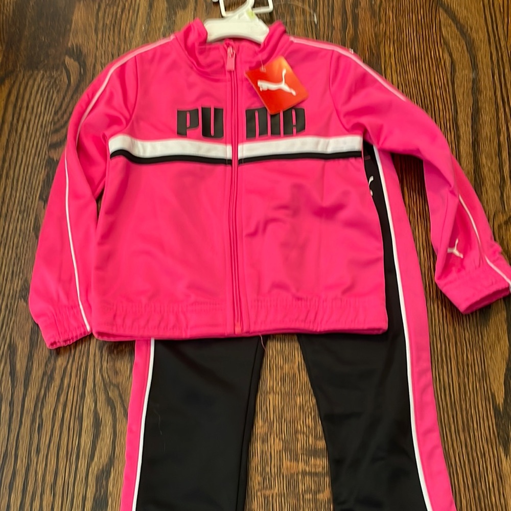 Pink puma tracksuit size 4t NWT
